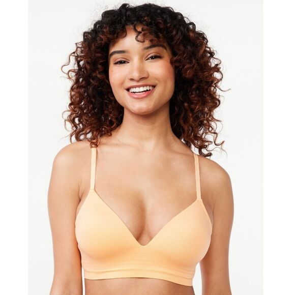 🔺️NWT Joyspun Peach Seamless Light Lift Bra Large - Picture 1 of 12